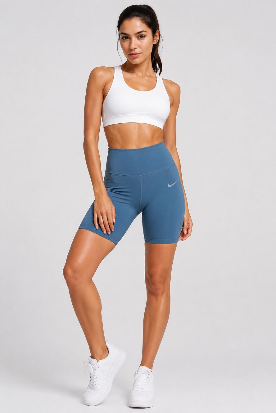 Nike Zenvy InfinaSoft High Waisted 8" Biker Shorts Smoky Blue Women’s XS NWT 026